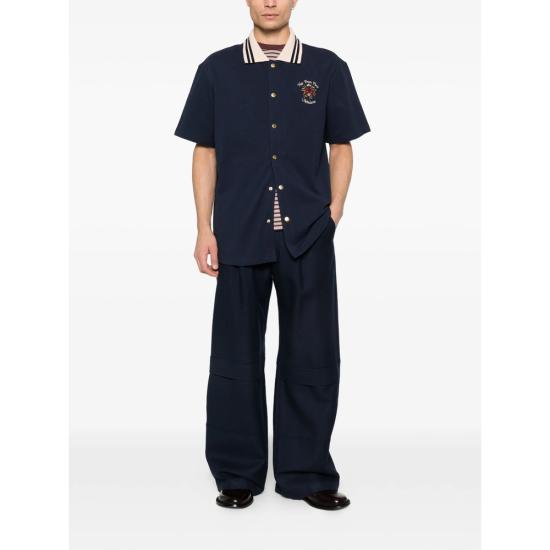 26SS 드롤드무슈 반팔 셔츠 J SH247 CO264 NAVY - DROLE DE MONSIEUR