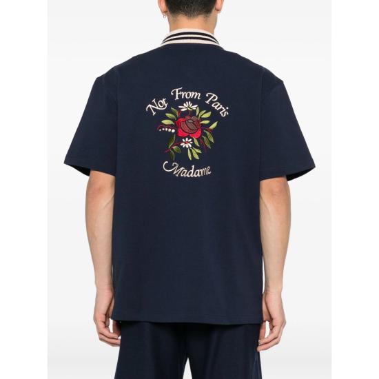 26SS 드롤드무슈 반팔 셔츠 J SH247 CO264 NAVY - DROLE DE MONSIEUR