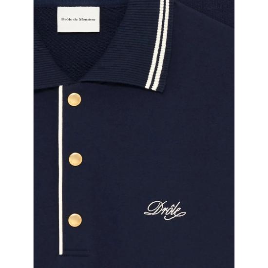 26SS 드롤드무슈 폴로 티셔츠 J PL132 CO127 NAVY BLUE - DROLE DE MONSIEUR