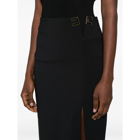 26SS 엘리자베타프랜치 미디 스커트 GO14761E2 110 BLACK - ELISABETTA FRANCHI