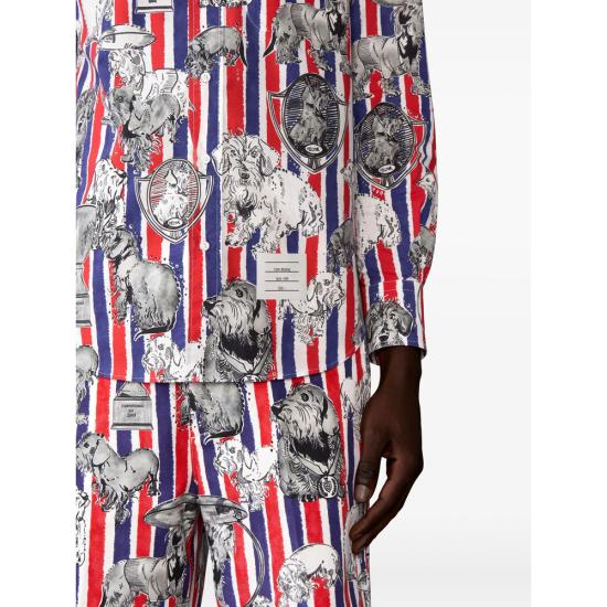 26SS 톰브라운 긴팔 셔츠 MWL272A F1128 960 RED BLUE - THOM BROWNE