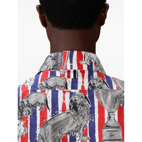 26SS 톰브라운 긴팔 셔츠 MWL272A F1128 960 RED BLUE - THOM BROWNE