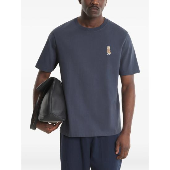 26SS 메종키츠네 드레스드 폭스 컴포트 티셔츠 QM00101KJ7025 SBLUE GREY - MAISON KITSUNE