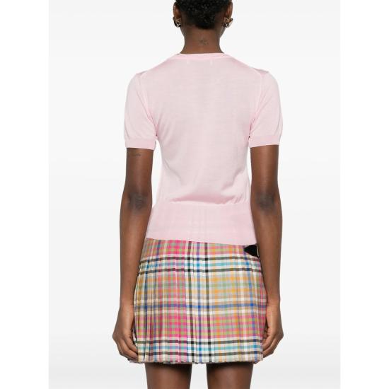 26SS 비비안웨스트우드 베아 니트 반소매 스웨터 1803002Q Y001A G401 PINK - VIVIENNE WESTWOOD