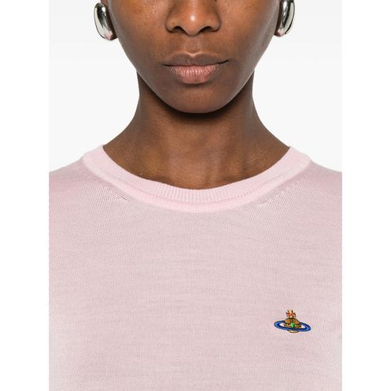 26SS 비비안웨스트우드 베아 니트 반소매 스웨터 1803002Q Y001A G401 PINK - VIVIENNE WESTWOOD