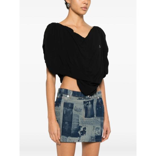 26SS 비비안웨스트우드 블라우스 1505000J W01CM N401 BLACK - VIVIENNE WESTWOOD