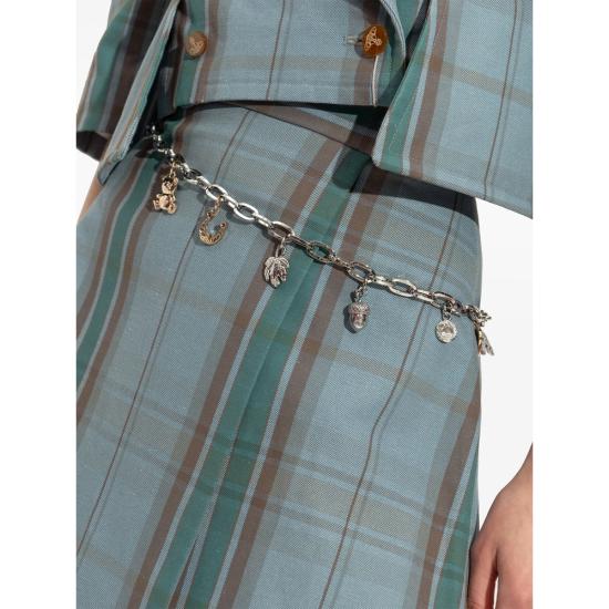 26SS 비비안웨스트우드 가죽 벨트 8201007QU OM001F P404 SILVER - VIVIENNE WESTWOOD