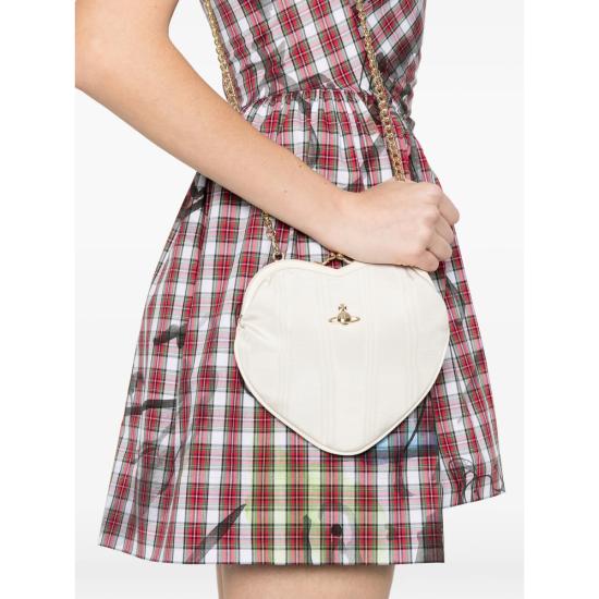 26SS 비비안웨스트우드 벨 하트 프레임 퍼스 4B01000CW W01F4 A408 WHITE - VIVIENNE WESTWOOD