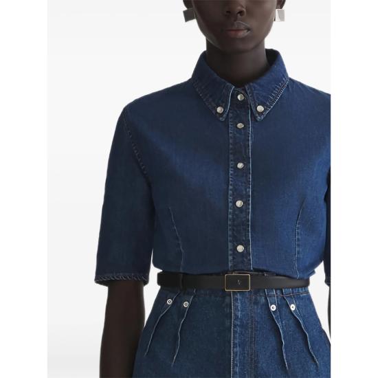 26SS 뮈글러 셔츠 TO0861 6142 BLUE - MUGLER