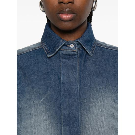 25FW 기마구아스 블라우스 RUFFLE SHIRT DABLU BLUE - GIMAGUAS