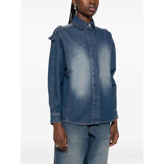 25FW 기마구아스 블라우스 RUFFLE SHIRT DABLU BLUE - GIMAGUAS