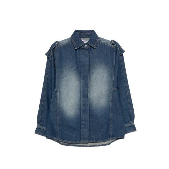 25FW 기마구아스 블라우스 RUFFLE SHIRT DABLU BLUE