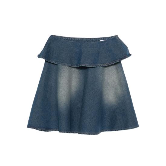 25FW 기마구아스 데님 스커트 RUFFLE MINI SKIRT DABLU BLUE