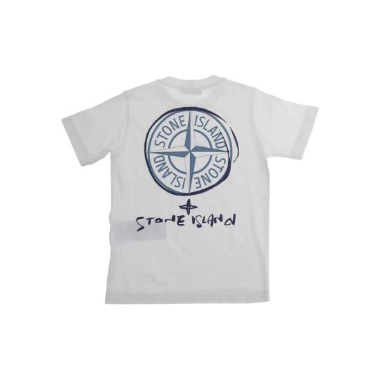 26SS [키즈] 스톤 아일랜드 티셔츠 162100009 S0377 V0001 WHITE - STONE ISLAND