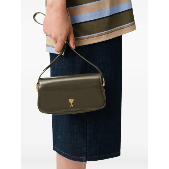 26SS 아미 카우 레더 숄더 파리 백 ULL719 AL0139 A037 GREEN - AMI