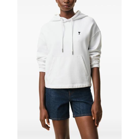 26SS 아미 ADC 콘트라스트 하트 후드 티셔츠 FSW767 730 100 WHITE - AMI