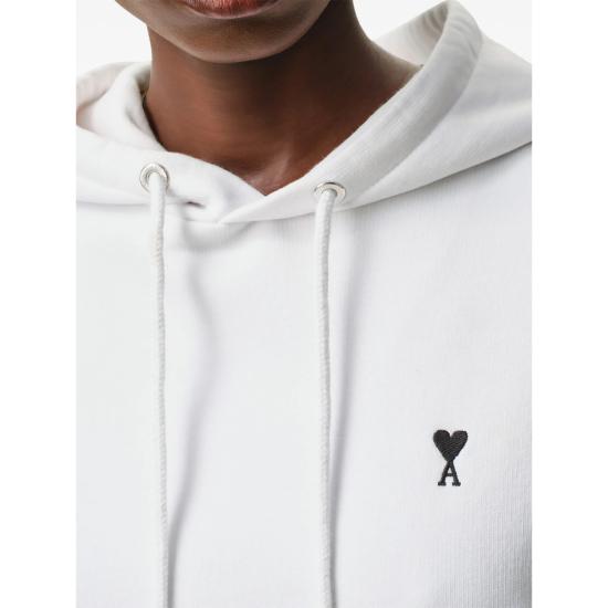 26SS 아미 ADC 콘트라스트 하트 후드 티셔츠 FSW767 730 100 WHITE - AMI