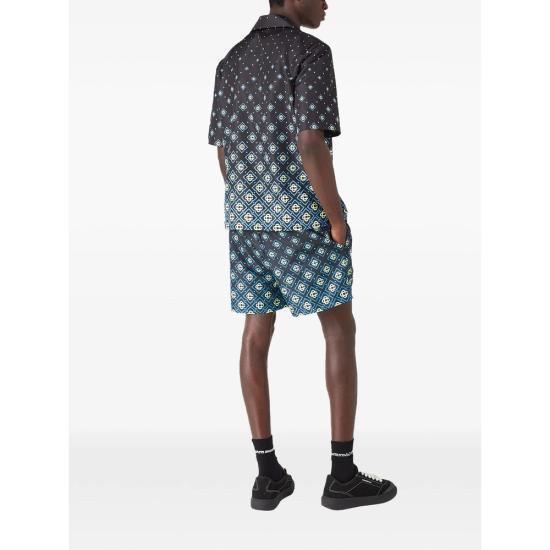 26SS 카사블랑카 반팔 셔츠 SP26 SWM 048 01 BLACK - CASABLANCA