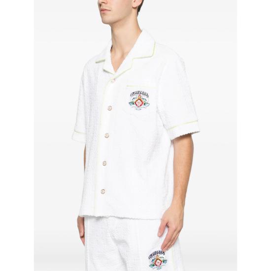 26SS 카사블랑카 반팔 셔츠 SP26 SH 085 03 WHITE - CASABLANCA