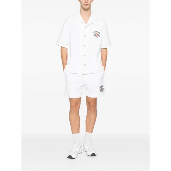 26SS 카사블랑카 반팔 셔츠 SP26 SH 085 03 WHITE - CASABLANCA