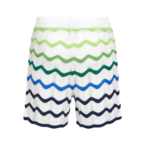 26SS 카사블랑카 숏팬츠 SP26 KW 849 02 MULTI WHITE BLUE - CASABLANCA