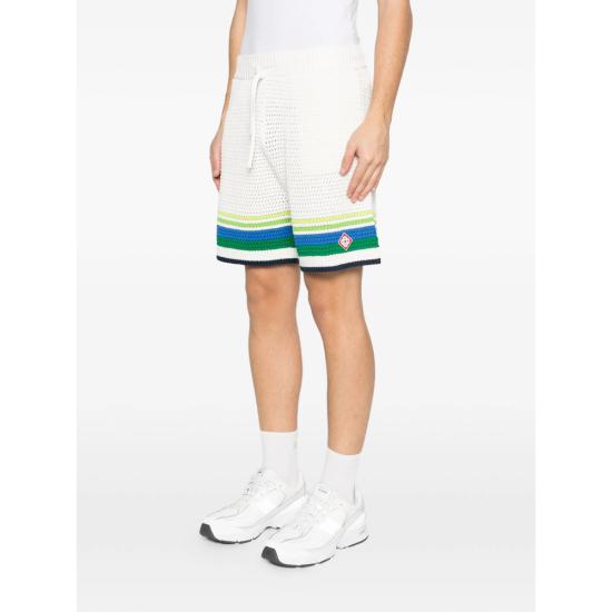 26SS 카사블랑카 숏팬츠 SP26 KW 1173 02 WHSTR WHITE - CASABLANCA