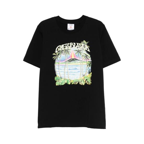 26SS 카사블랑카 반팔 티셔츠 SP26 JTS 001 21 VOLCA BLACK