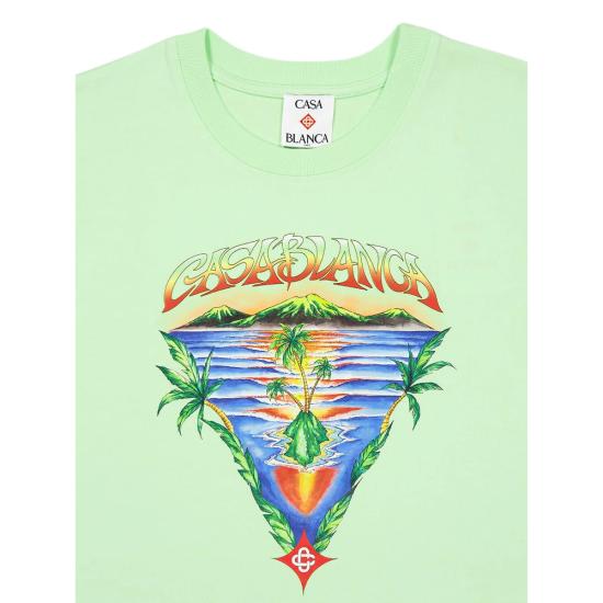 26SS 카사블랑카 반팔 티셔츠 SP26 JTS 001 20 INNOC GREEN - CASABLANCA