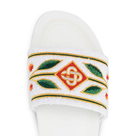 26SS 카사블랑카 뮬/슬리퍼 SP26 FW 030 01 WHITE - CASABLANCA