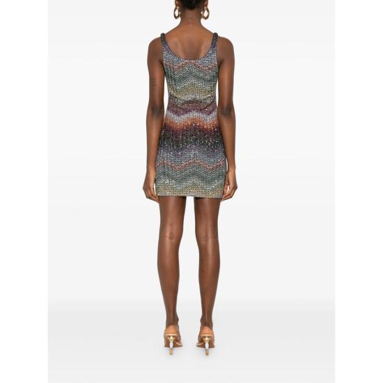 26SS 미소니 숏 원피스 DS26SG1L BC005Y S72P0 GREY GREEN - MISSONI