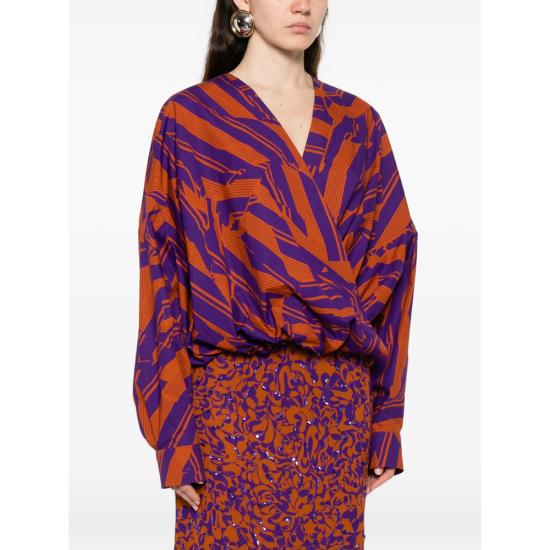 26SS 드리스 반 노튼 블라우스 3003 130715 353 PURPLE ORANGE - DRIES VAN NOTEN