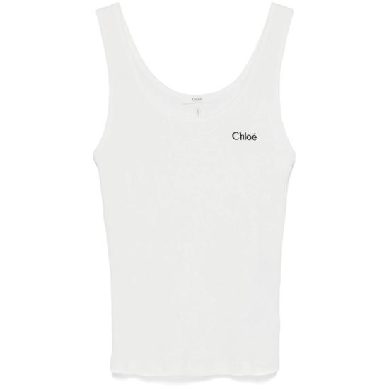 26SS 끌로에 민소매 티셔츠 25SJH12180 101 WHITE