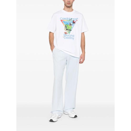 26SS 카사블랑카 반팔 티셔츠 SP26 JTS 001 16 TENNI WHITE BLUE - CASABLANCA