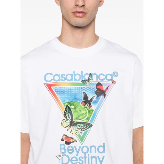 26SS 카사블랑카 반팔 티셔츠 SP26 JTS 001 16 TENNI WHITE BLUE - CASABLANCA