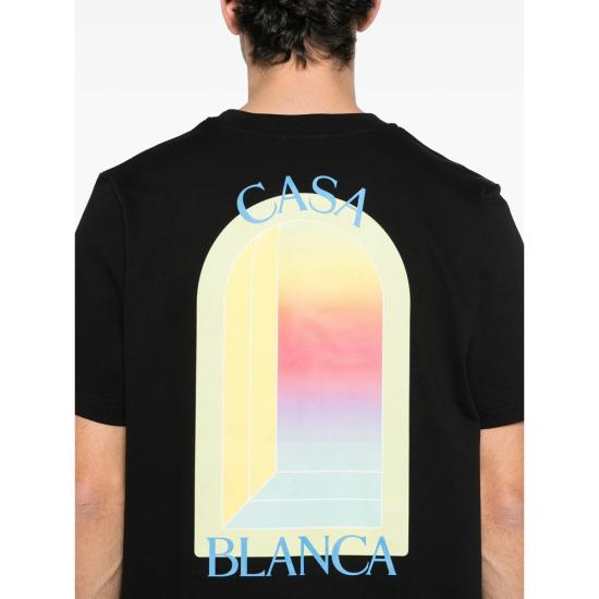 26SS 카사블랑카 반팔 티셔츠 SP26 JTS 001 14 LARCH BLACK - CASABLANCA