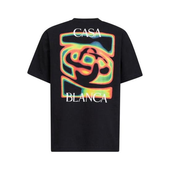 26SS 카사블랑카 반팔 티셔츠 SP26 JTS 001 06 HEAT BLACK - CASABLANCA