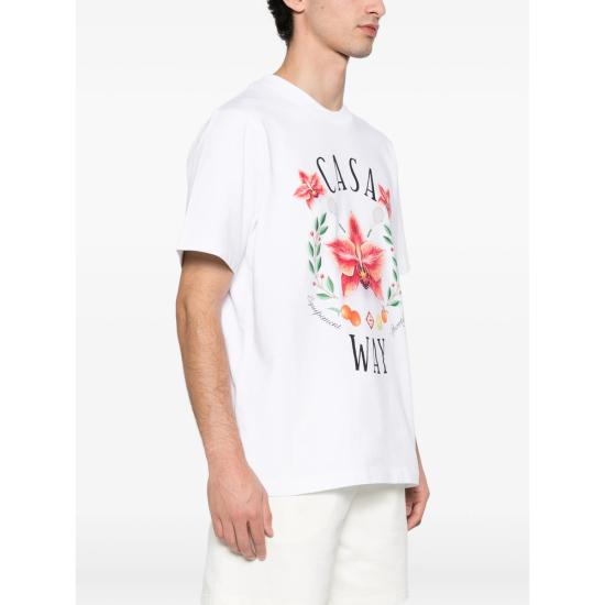 26SS 카사블랑카 반팔 티셔츠 SP26 JTS 001 15 CAWAY WHITE RED - CASABLANCA