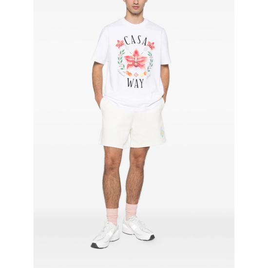 26SS 카사블랑카 반팔 티셔츠 SP26 JTS 001 15 CAWAY WHITE RED - CASABLANCA