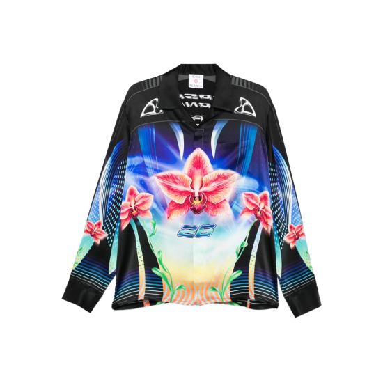 26SS 카사블랑카 긴팔 셔츠 SP26 SH 006 02 ORCHI BLACK BLUE