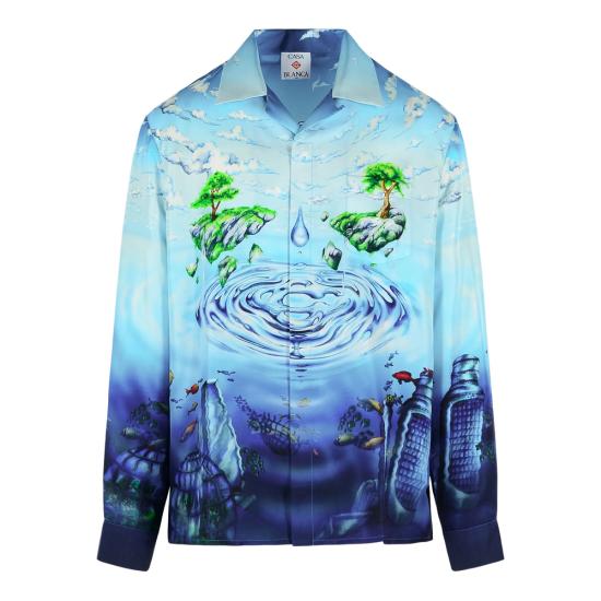 26SS 카사블랑카 긴팔 셔츠 SP26 SH 006 01 LOSAT BLUE