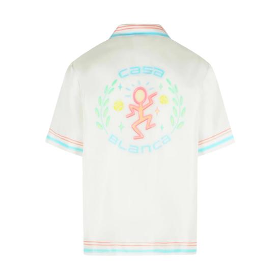 26SS 카사블랑카 반팔 셔츠 SP26 SH 003 01 DANJO WHITE - CASABLANCA