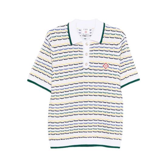 26SS 카사블랑카 폴로 티셔츠 SP26 KW 1260 01 MULTI WHITE