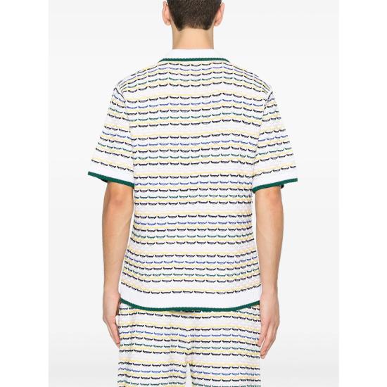 26SS 카사블랑카 폴로 티셔츠 SP26 KW 1260 01 MULTI WHITE - CASABLANCA