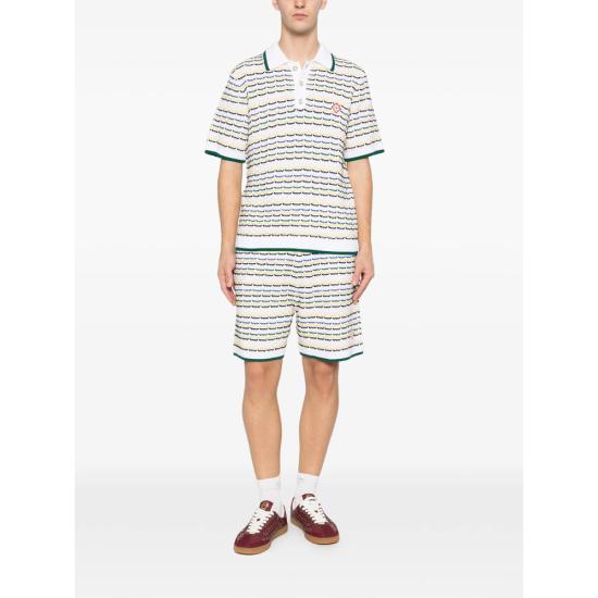 26SS 카사블랑카 폴로 티셔츠 SP26 KW 1260 01 MULTI WHITE - CASABLANCA