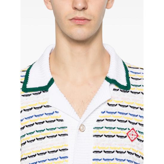 26SS 카사블랑카 반팔 셔츠 SP26 KW 1209 01 MULTI WHITE - CASABLANCA