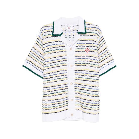 26SS 카사블랑카 반팔 셔츠 SP26 KW 1209 01 MULTI WHITE
