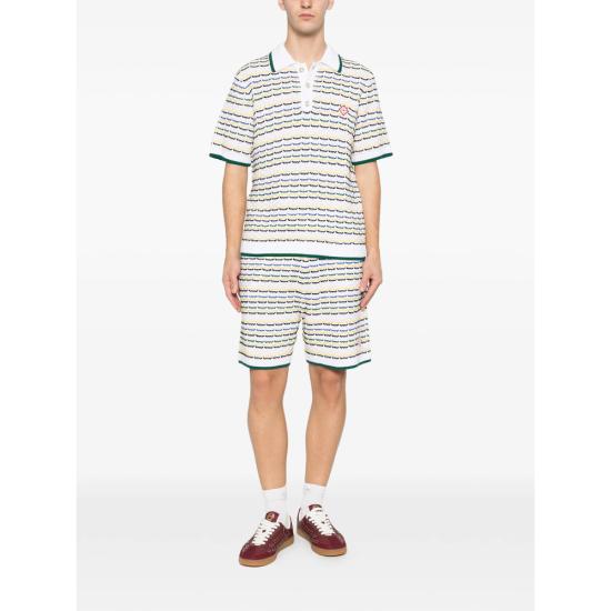 26SS 카사블랑카 숏팬츠 SP26 KW 1210 01 MULTI WHITE YELLOW - CASABLANCA