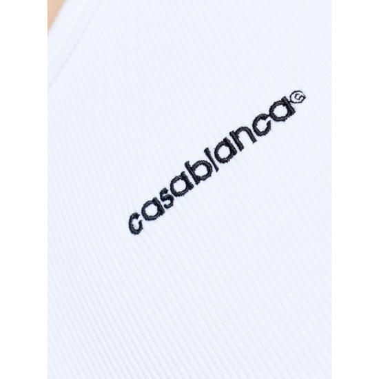 26SS 카사블랑카 민소매 티셔츠 SP26 JTS 057 02 WHITE - CASABLANCA