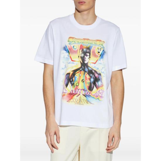 26SS 카사블랑카 반팔 티셔츠 SP26 JTS 056 01 ESSEX WHITE - CASABLANCA