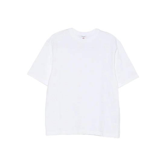 26SS 카사블랑카 반팔 티셔츠 SP26 JTS 044 05 APPMO WHITE